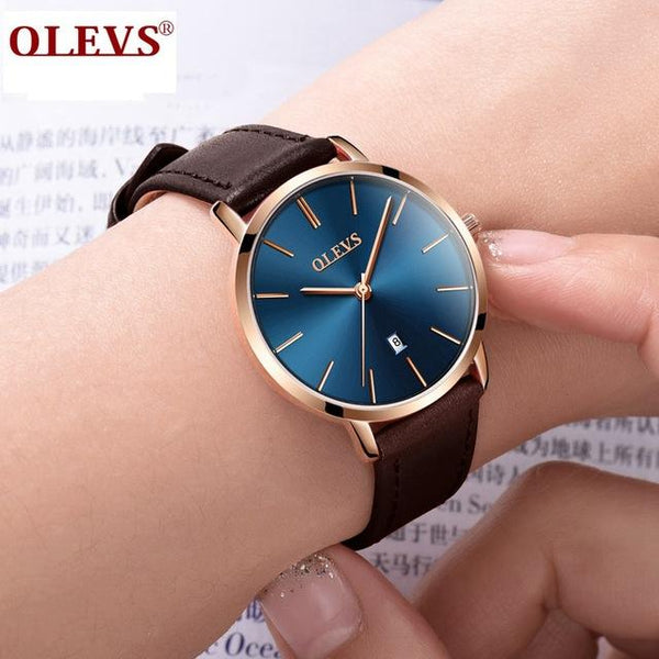 Men's Clock Ultra Thin Ladies Watches